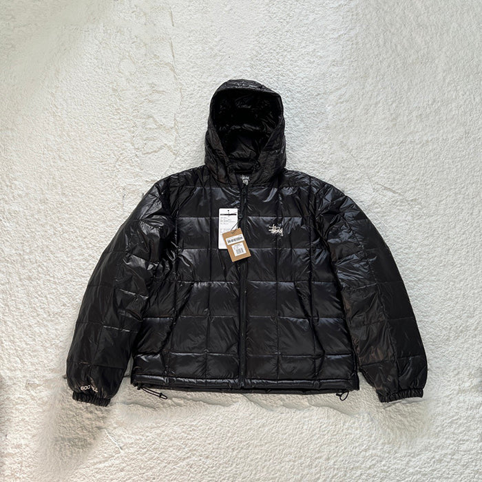 Stüssy Midweight Hooded Puffer 格紋衍縫連帽羽絨外套