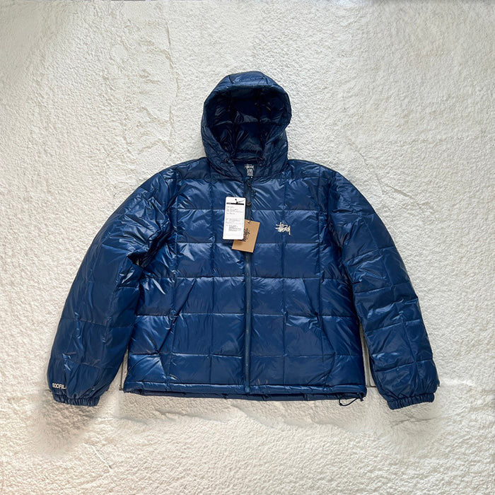 Stüssy Midweight Hooded Puffer 格紋衍縫連帽羽絨外套