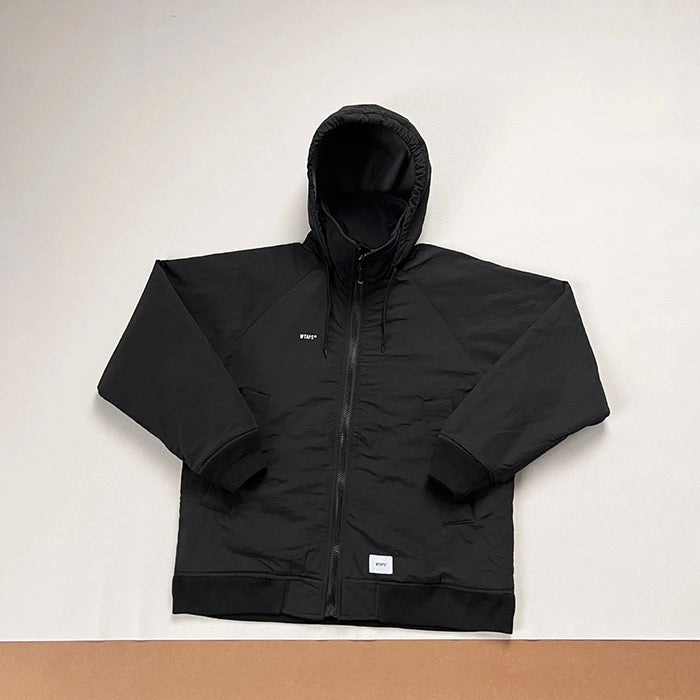 WTAPS INCOM / JACKET. NYLON. TUSSAH 廓形連帽鋪棉外外套