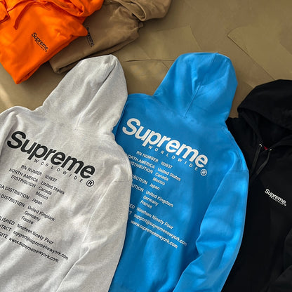 SUPREME 純棉刷毛連帽上衣