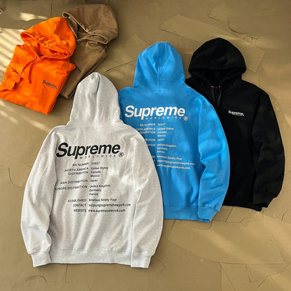 SUPREME 純棉刷毛連帽上衣