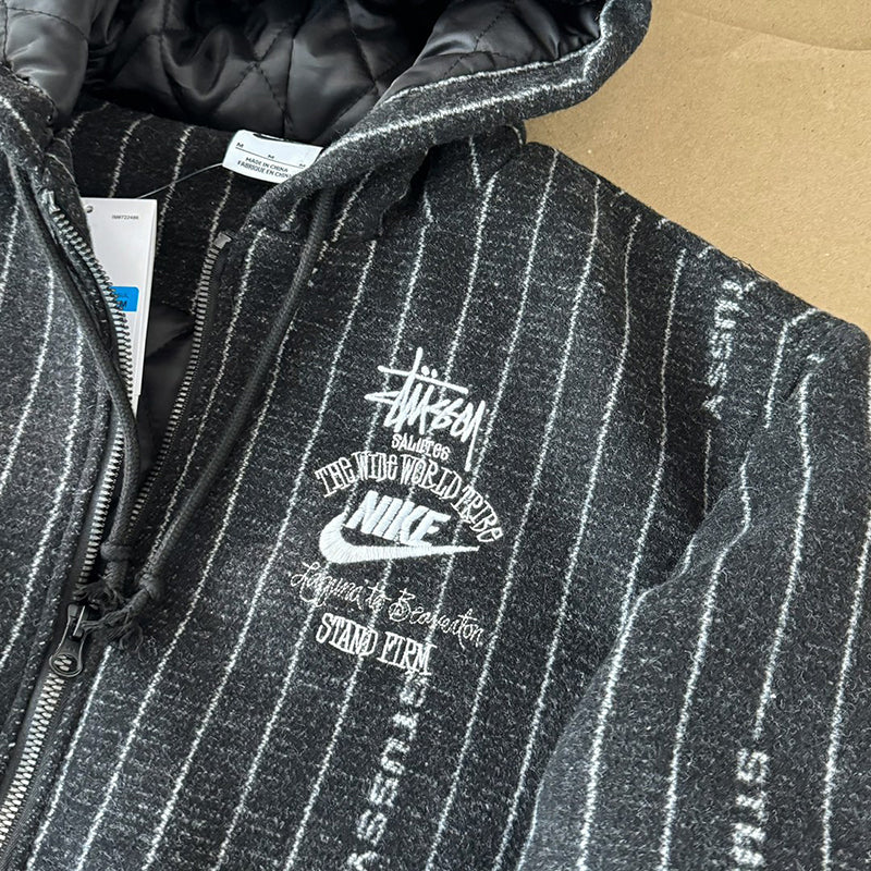 玩酷Plus+潮流服飾嚴選】STUSSY X NIKE STRIPED WOOL JACKET 聯名款毛