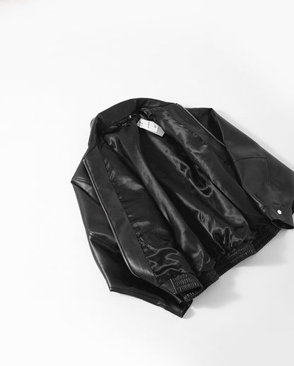 BEAMS LEATHER ZIP BLOUSON 復古皮夾克