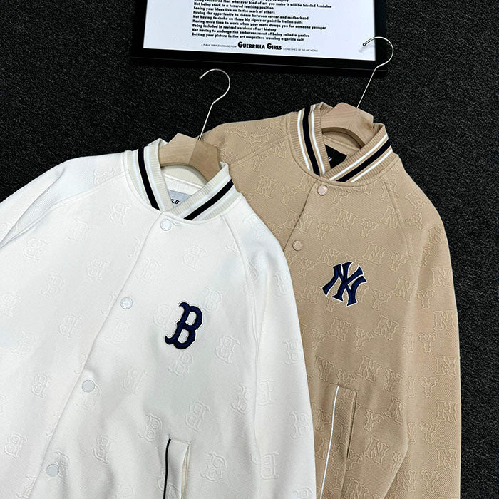 MLB JACKET 提花棒球休閒夾克