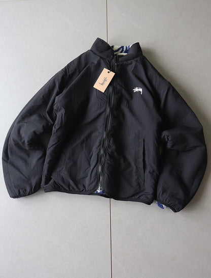 Stüssy Dragon Sherpa Jacket 龍紋滿印雙面穿羊羔絨夾克