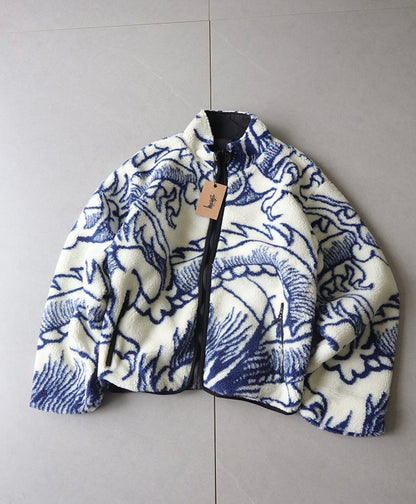 Stüssy Dragon Sherpa Jacket 龍紋滿印雙面穿羊羔絨夾克