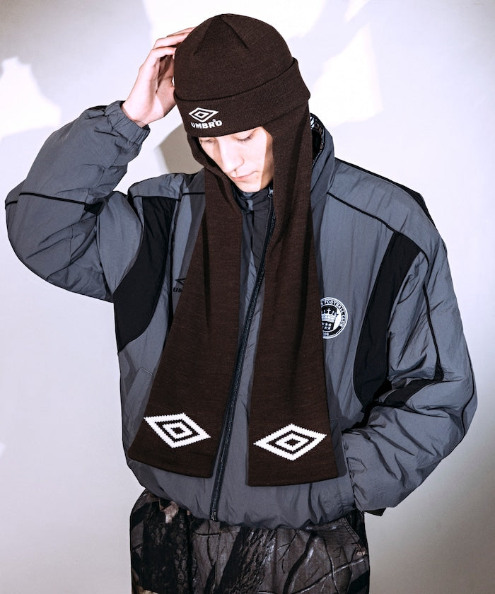 UMBRO SP Scarf Beanie - 別注款二合一針織圍巾冷帽