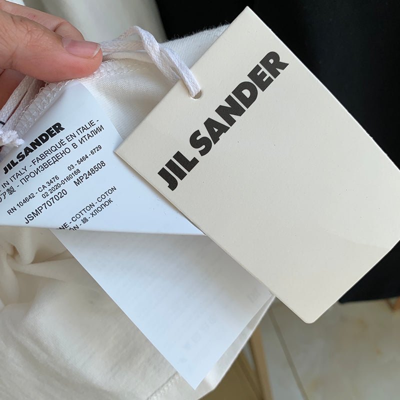 JIL SANDER 純色徽標長袖上衣 - VANASH