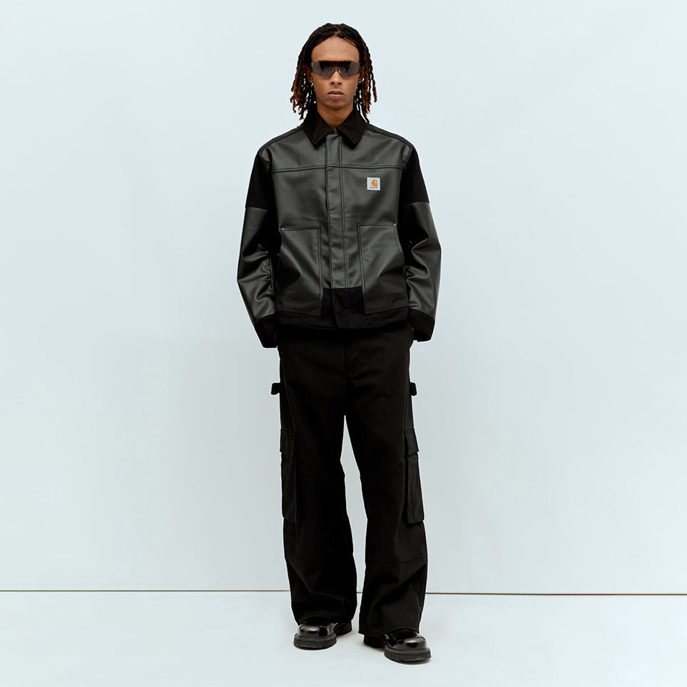 JUNYA WATANABE x CARHARTT WIP 卡哈特皮革拼接夾克