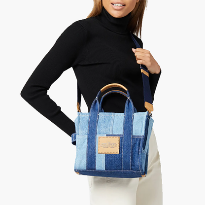 MARC JACOBS THE DENIM TOTE 牛仔拼接手提托特包