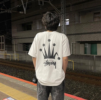 STUSSY 皇冠印花短袖T恤