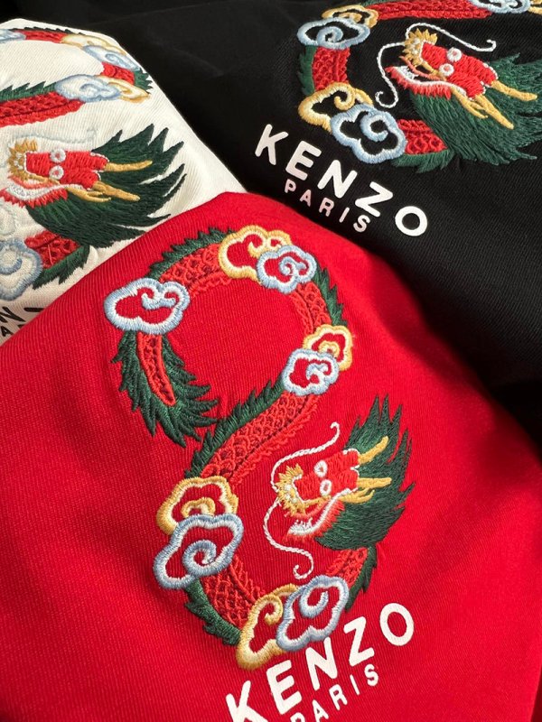 KENZO 龍年限定刺繡短袖T恤 - VANASH