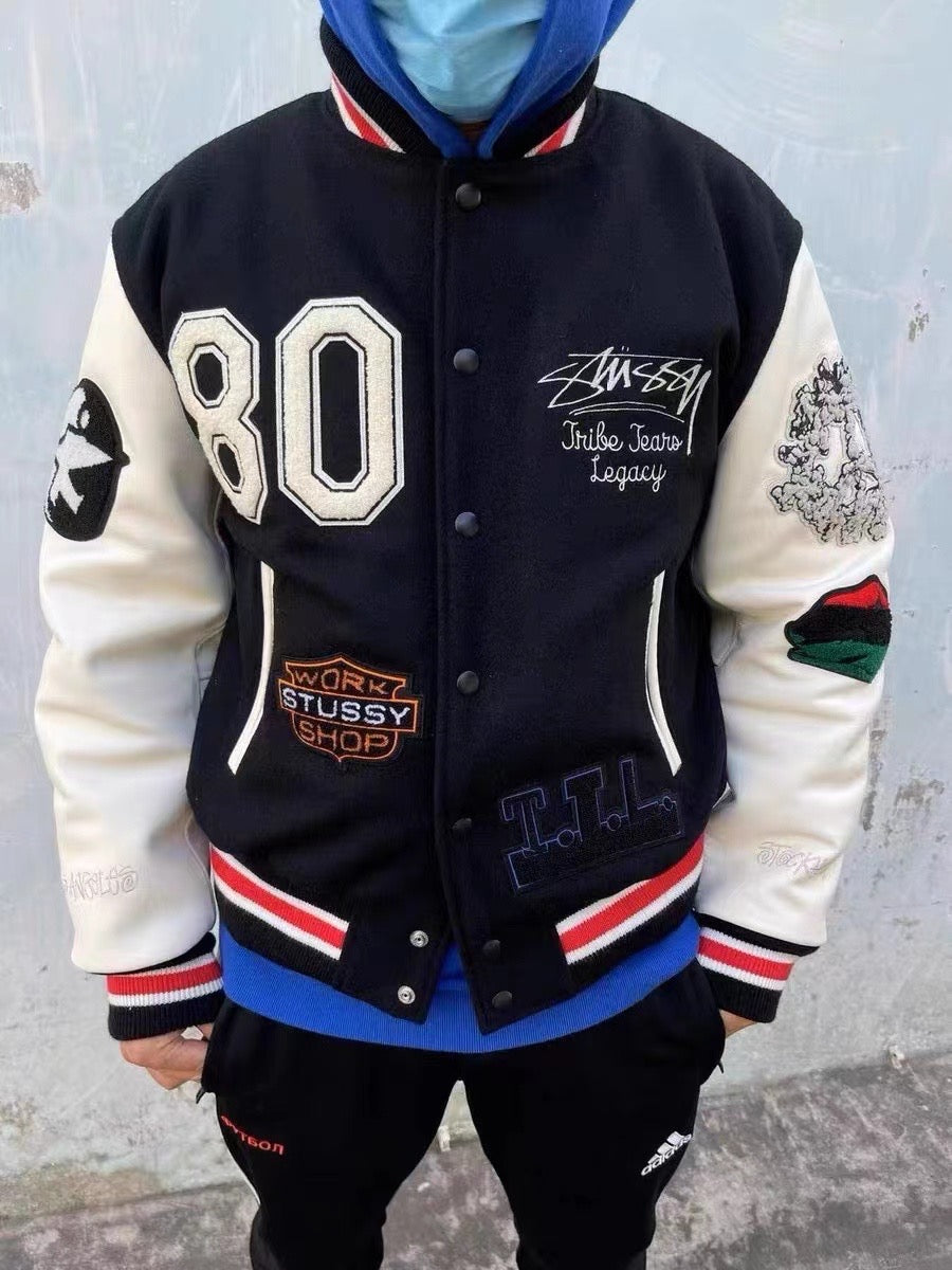 Stussy X Denim Tears X Our Legacy Varsity Jacket 三方聯名 校隊夾克 棒球外套