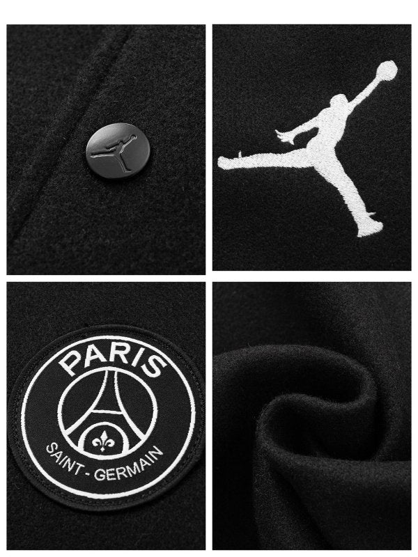 Nike Paris Saint-Germain 飛人喬丹 毛呢棒球外套 巴黎聖日爾曼 聯名款 - VANASH