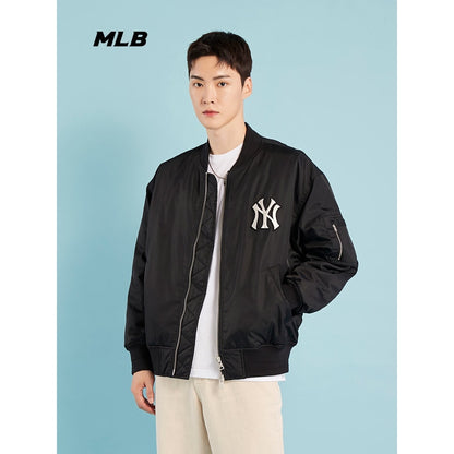 韓國MLB 美國大聯盟撞色LOGO鋪棉外套