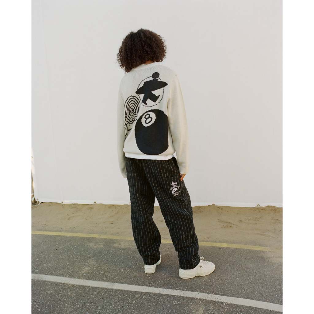 玩酷Plus+潮流服飾嚴選】NIKE x STUSSY STRIPED WOOL PANTS BLACK ASIA