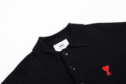 AMI PARIS WOOL POLO SHIRT 長袖POLO衫