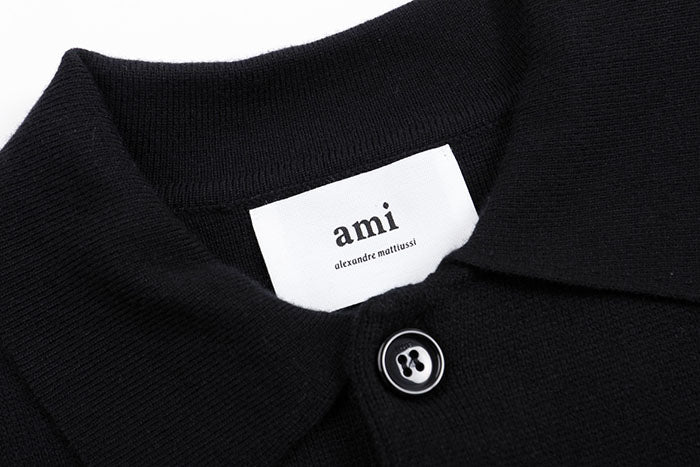 AMI PARIS WOOL POLO SHIRT 長袖POLO衫