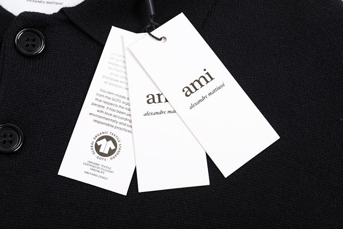 AMI PARIS WOOL POLO SHIRT 長袖POLO衫