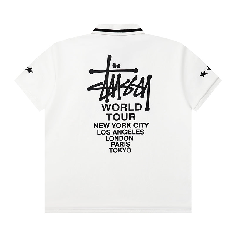 STUSSY 8號球印花足球P0LO衫