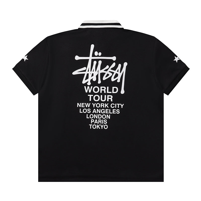 STUSSY 8號球印花足球P0LO衫