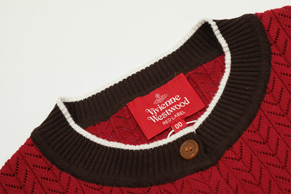 Vivienne Westwood Knitted Cardigan 撞色羊毛針織開襟衫