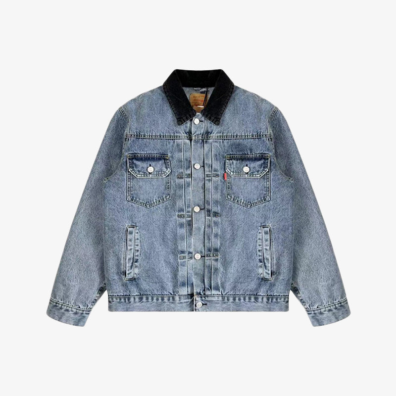 玩酷Plus+潮流服飾嚴選】STUSSY x LEVIS Embossed Trucker Jacket 兩面