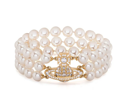 Vivienne Westwood pearl bracelet 三層珍珠手鍊