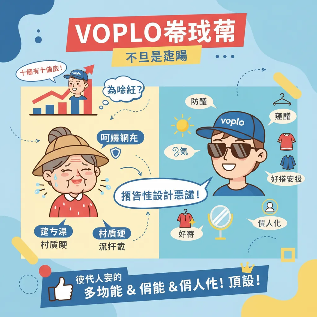 Voplo棒球帽的核心設計哲學：不只是遮陽